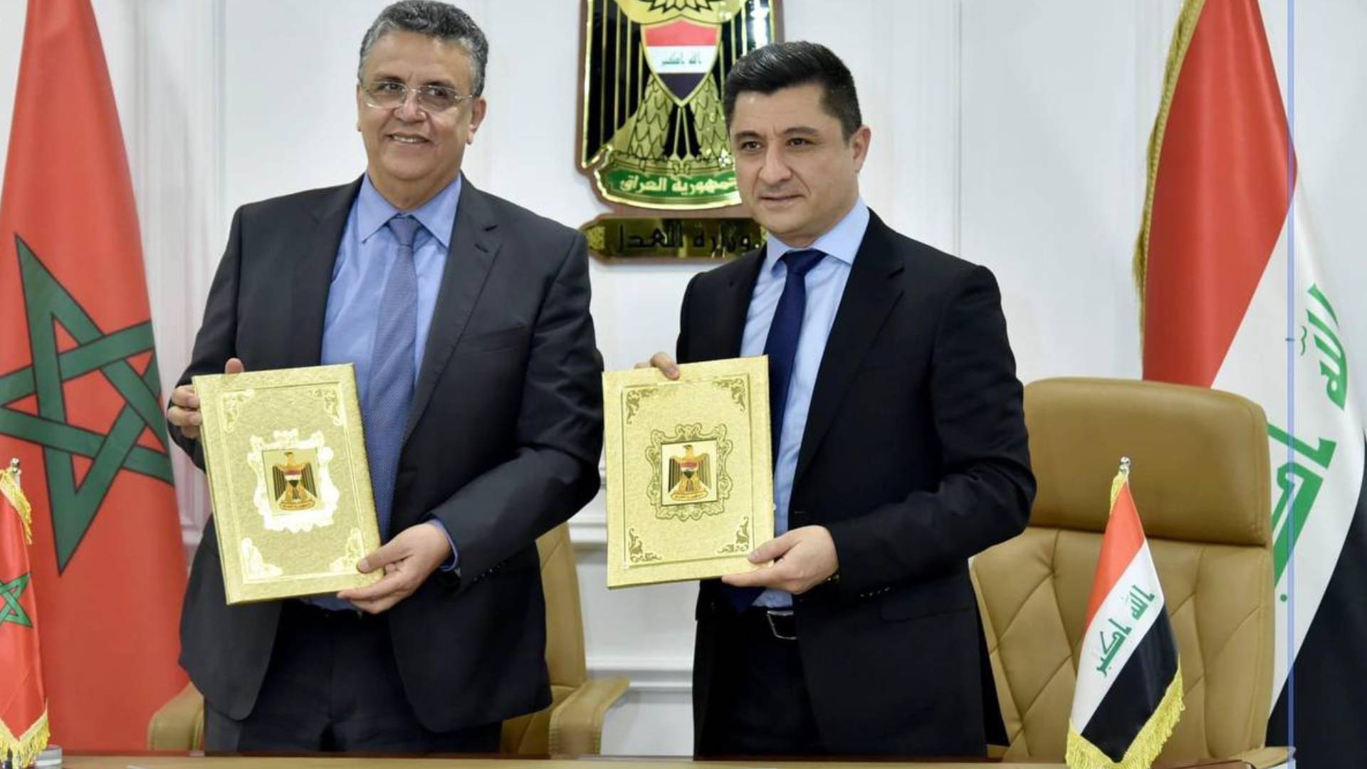 وزارة العدل العراقية توقع بروتوكولتفاهم مع وزارة العدل المغربية